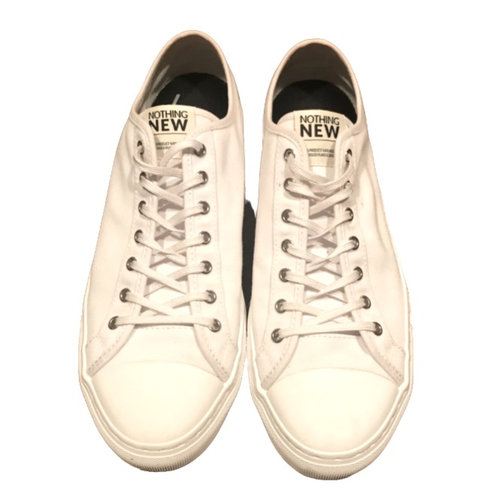 Nothing New Women’s White Sneakers Rcycled Materials Environmental Size 10M
